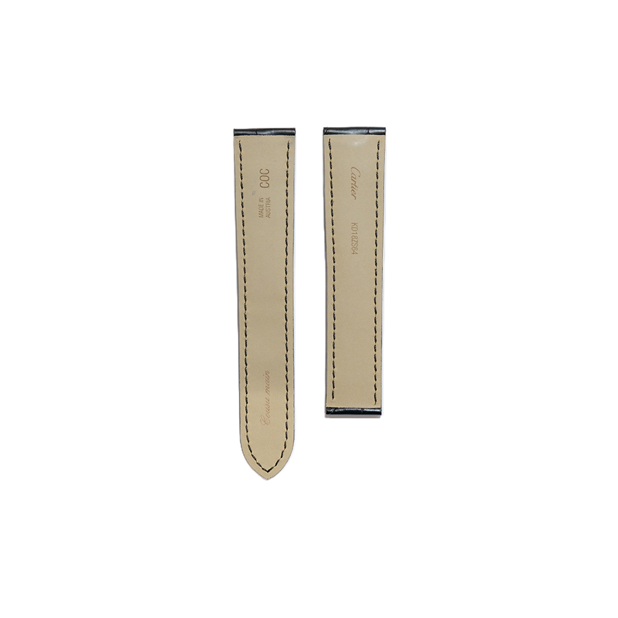 Cartier KD18 Alligator Strap - Mat Black
