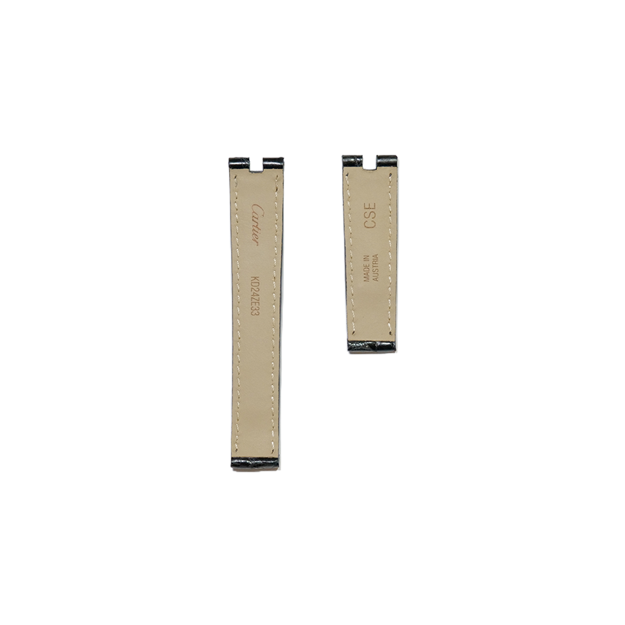 Cartier KD24 Caiman Strap - Shiny Black