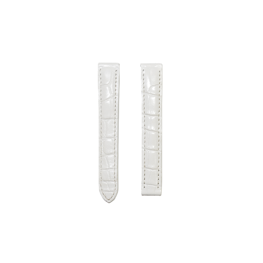 Cartier KD28 Alligator Strap - White