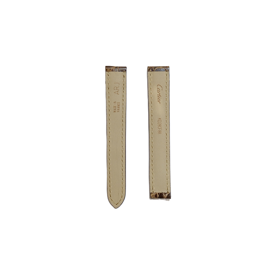 Cartier KD28 Caiman Strap - Shiny Brown
