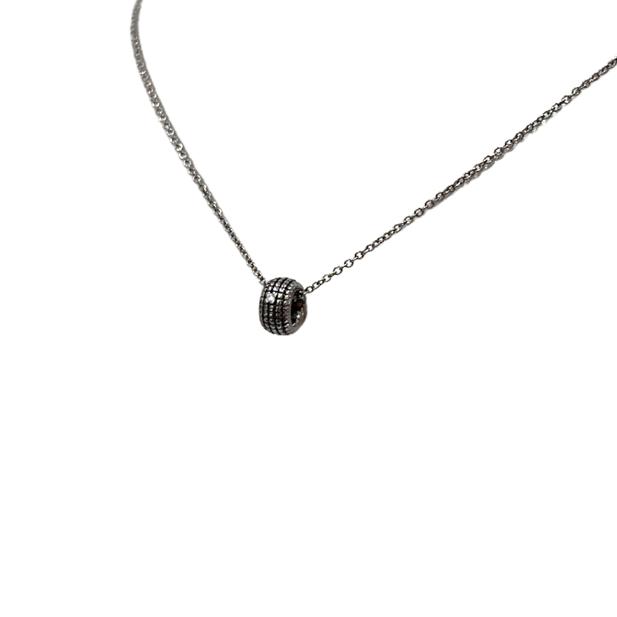 Damiani Metropolitan Pendant in 18K White Gold with Diamonds