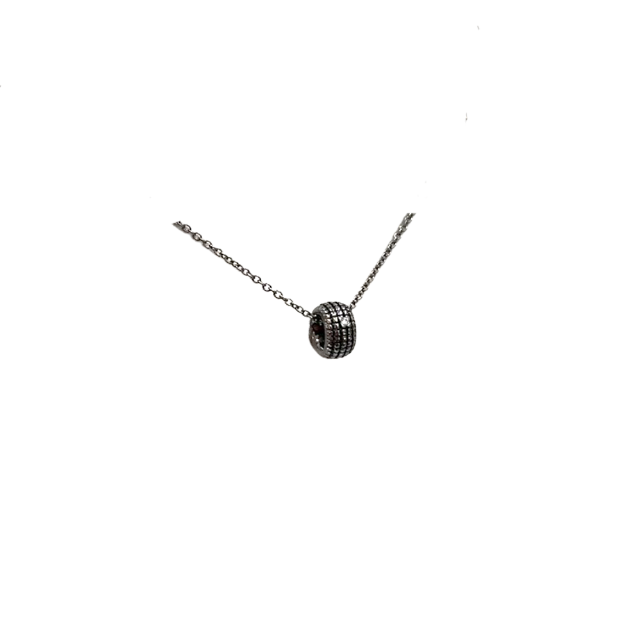 Damiani Metropolitan Pendant in 18K White Gold with Diamonds