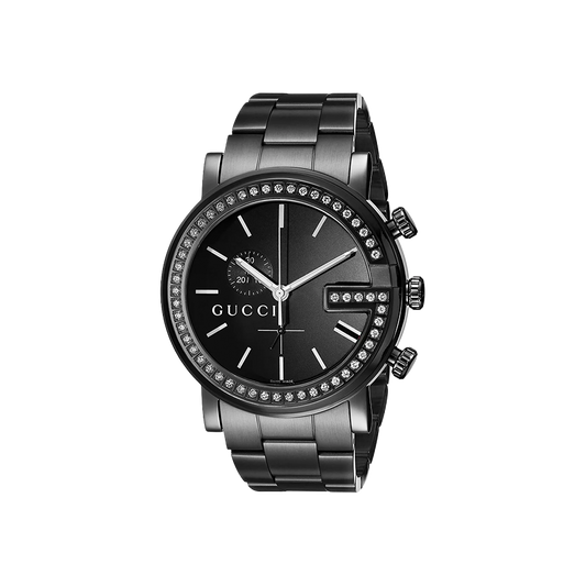 Gucci G-Chrono Black Stainless Steel Quartz Watch