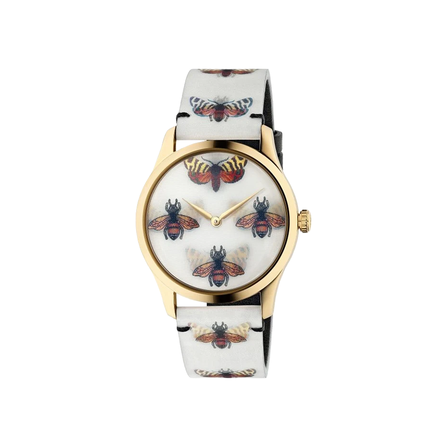 Gucci G-Timeless  Contemporary Quartz Bee & Butterfly Hologram Watch