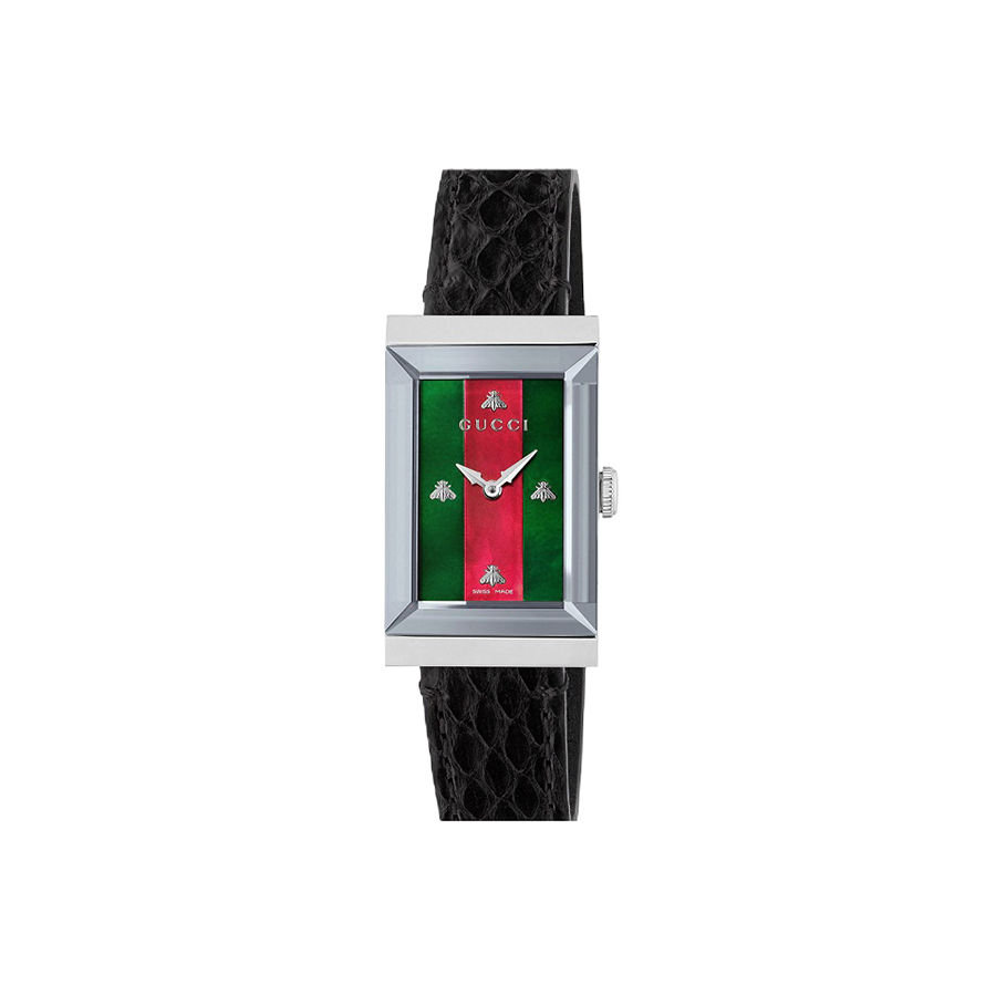 Gucci G-Frame Quartz Rectangular Ladies Watch  in Stainless Steel