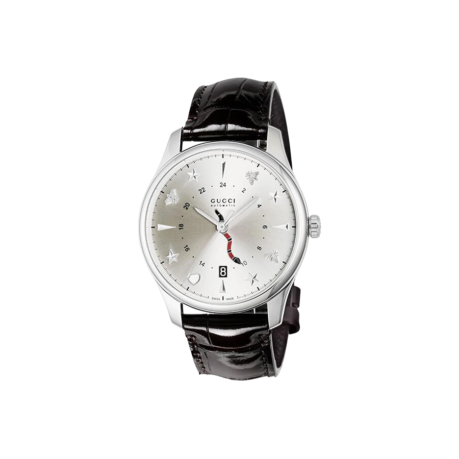 Gucci G-Timeless GMT Automatic Large Slim Stainless Steel Watch