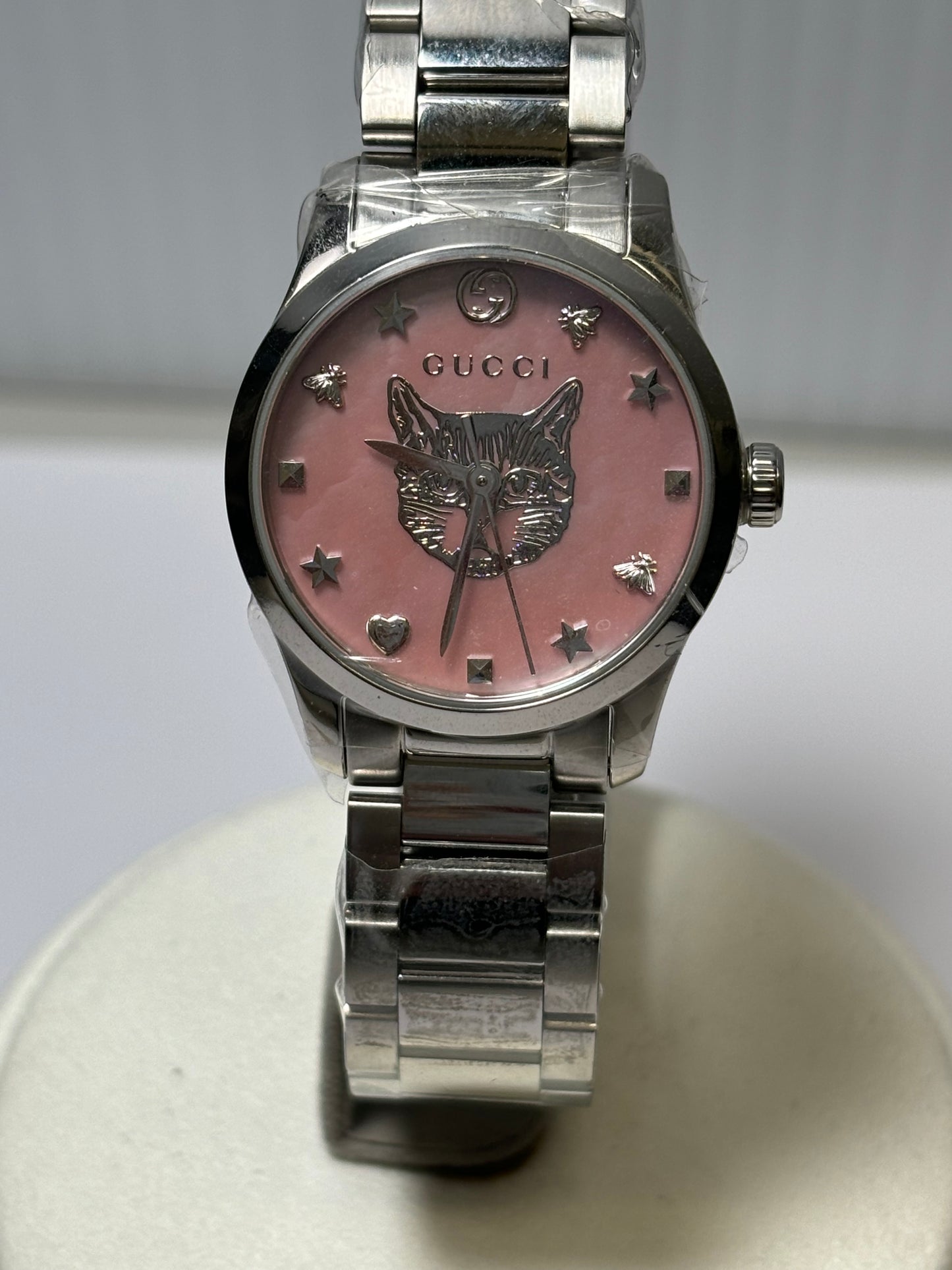 Gucci G-Timeless  Quartz Ladies Watch in Stainless Steel