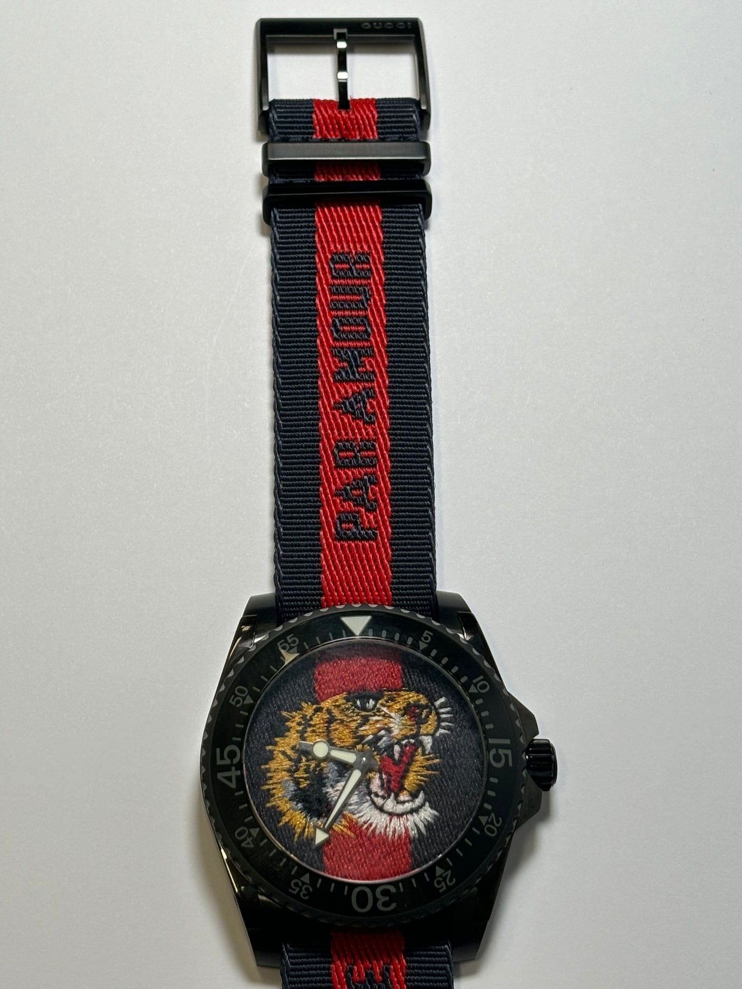 Gucci Dive Quartz  Watch in Black PVD Case