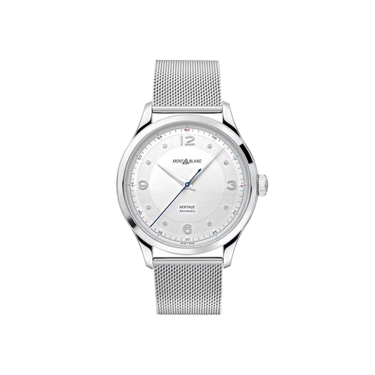 Montblanc Heritage Stainless Steel Case Stainless Steel Mesh Automatic Watch