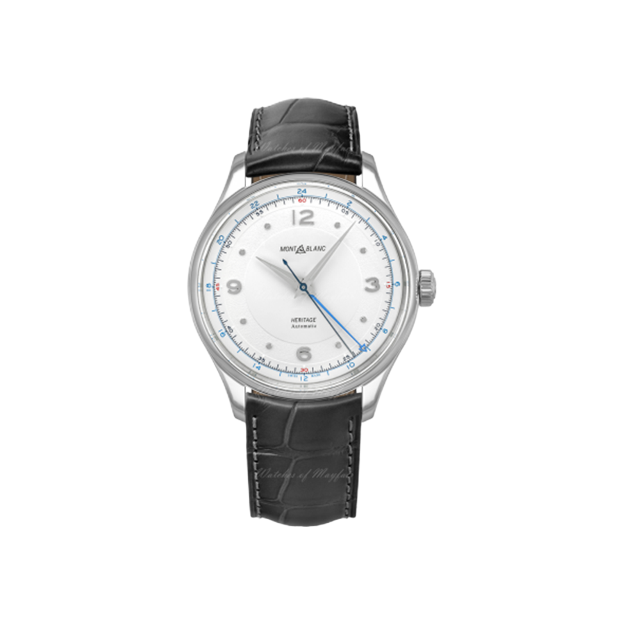 Montblanc Heritage GMT Silver White Dial Automatic Watch