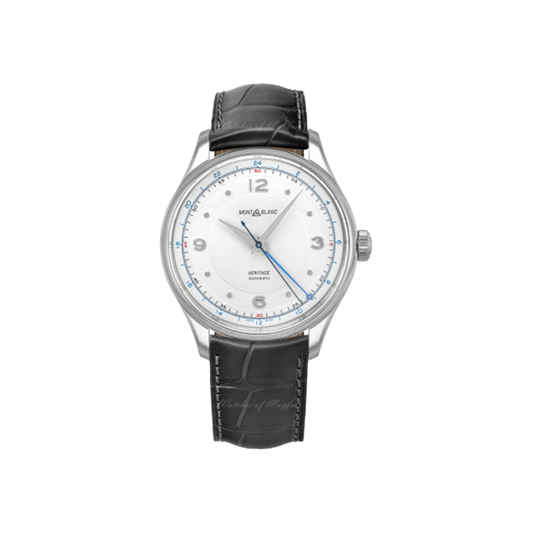 Montblanc Heritage GMT Silver White Dial Automatic Watch