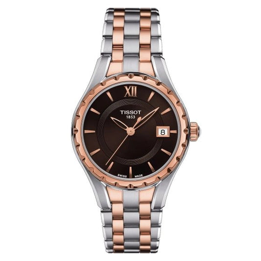 Tissot T-Trend Brown Dial Two-tone Quartz Watch