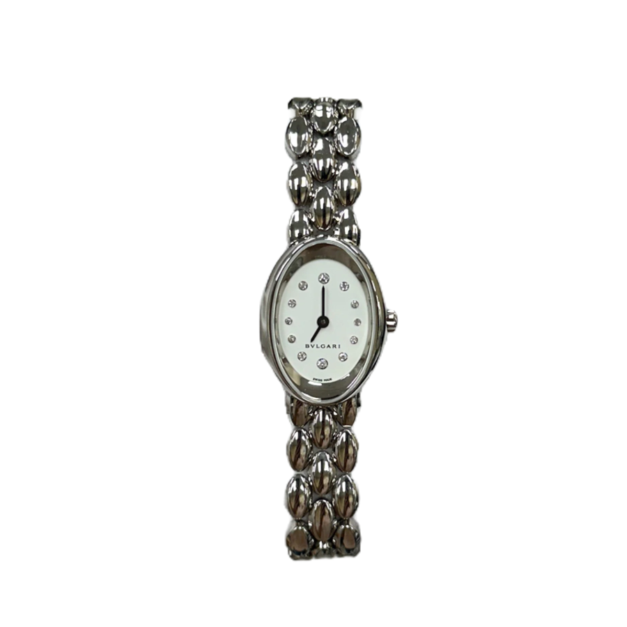 Bulgari Ovale Quartz Ladies Watch in 18K White Gold