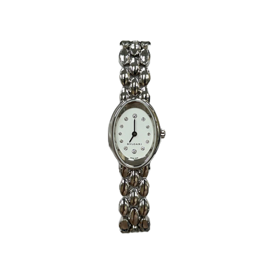Bulgari Ovale Quartz Ladies Watch in 18K White GOld