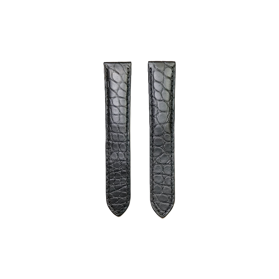 Cartier KD25 Alligator Strap - Mat Black