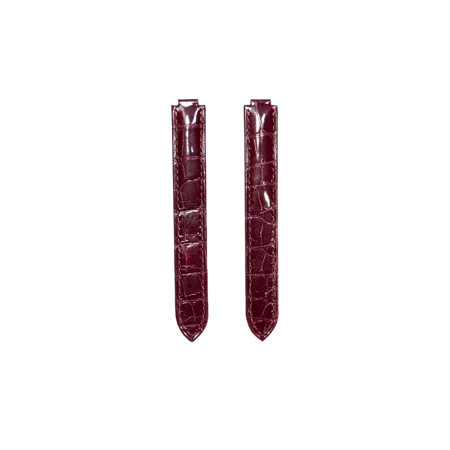 Cartier KD2G Ballon Bleu Alligator Strap - Shiny Bordeaux