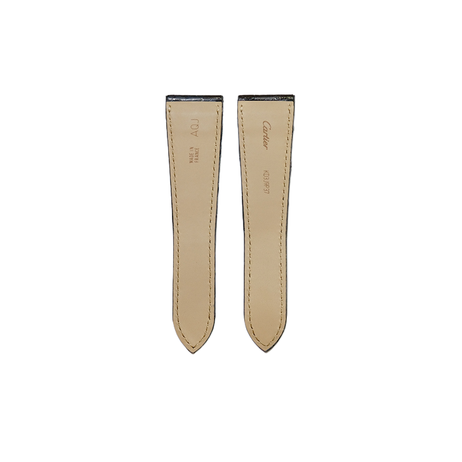 Cartier KD3J Alligator Strap - Shiny Black