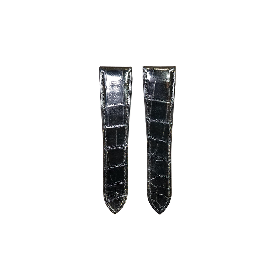 Cartier KD3J Alligator Strap - Shiny Black