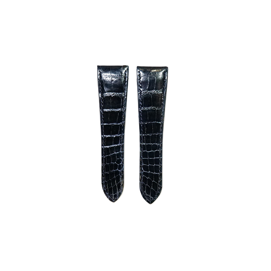 Cartier KD3J Alligator Strap - Shiny Navy