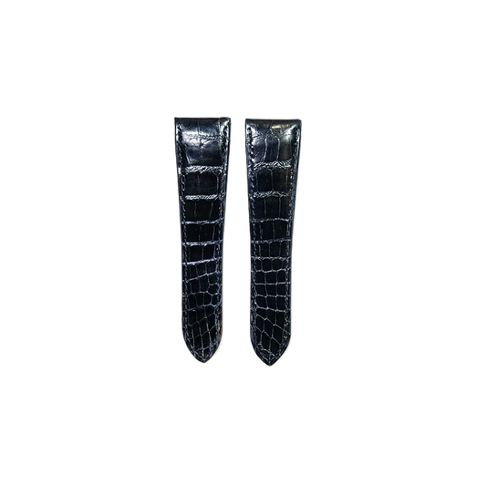 Cartier KD3J Alligator Strap - Shiny Navy