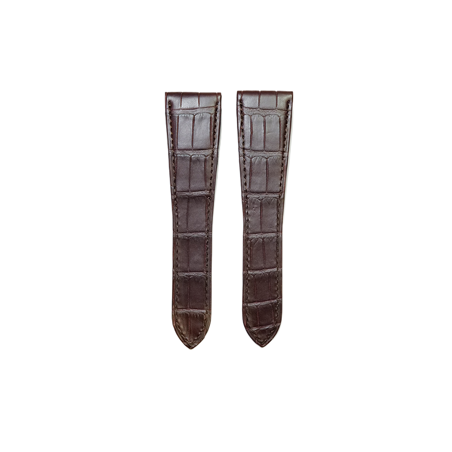 Cartier KD3K Alligator Strap - Mat Brown