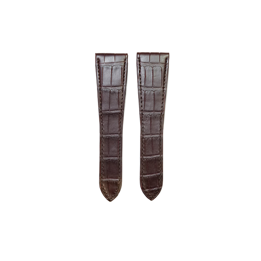 Cartier KD3K Alligator Strap - Mat Brown