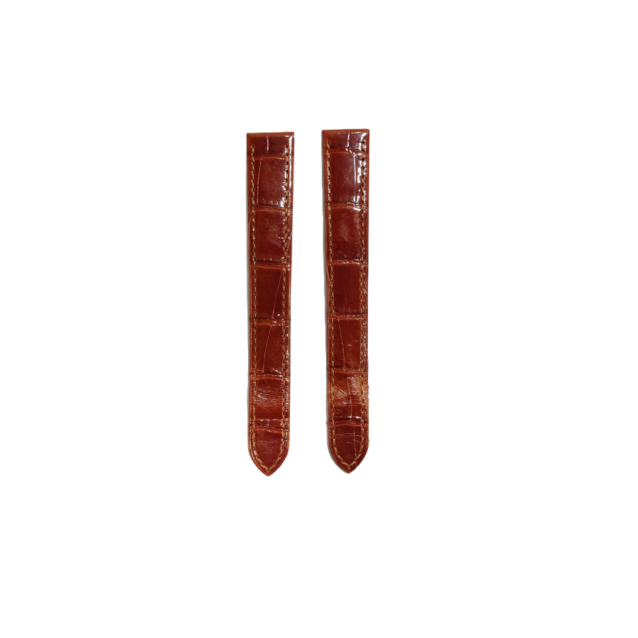 Cartier KD5A Alligator Strap - Shiny Brown