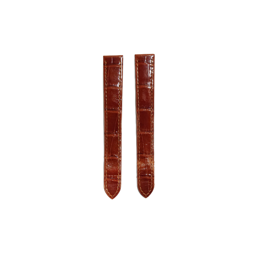 Cartier KD5A Alligator Strap - Shiny Brown