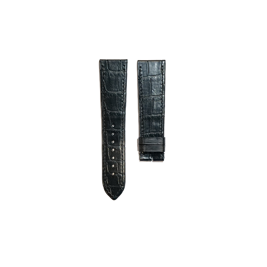 Cartier KD5B Alligator Strap - Mat Black
