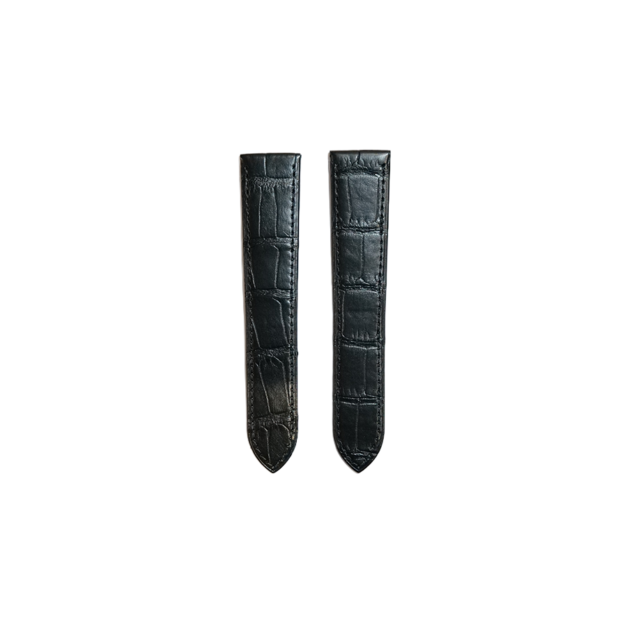Cartier KD5B Alligator Strap - Mat Black