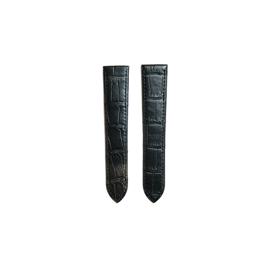 Cartier KD5B Alligator Strap - Mat Black