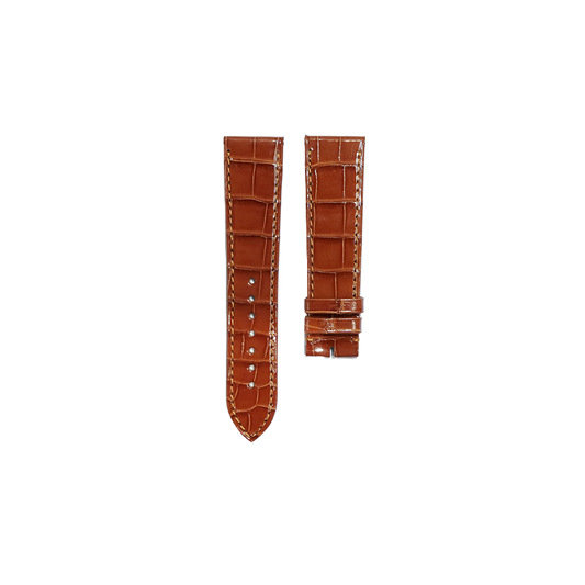 Cartier KD5B Alligator Strap - Shiny Brown