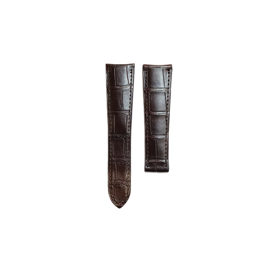 Cartier KD5M Alligator Strap - Mat Brown
