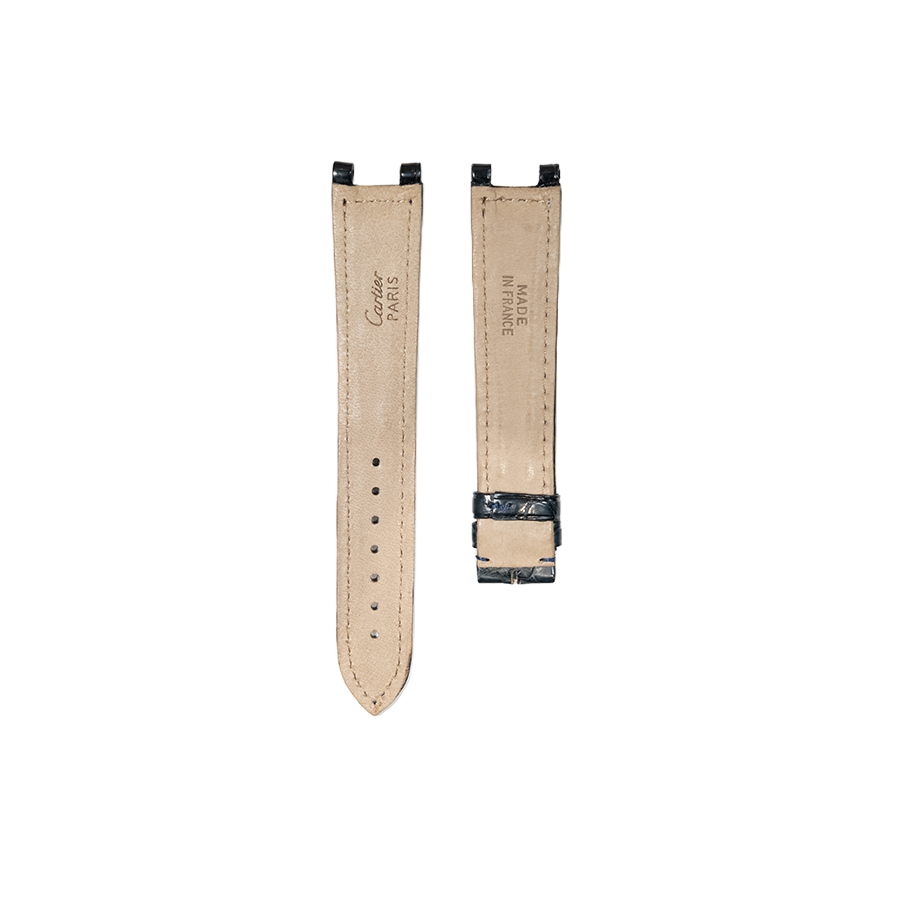 Cartier KD30 Crocodile Strap - Navy Matte