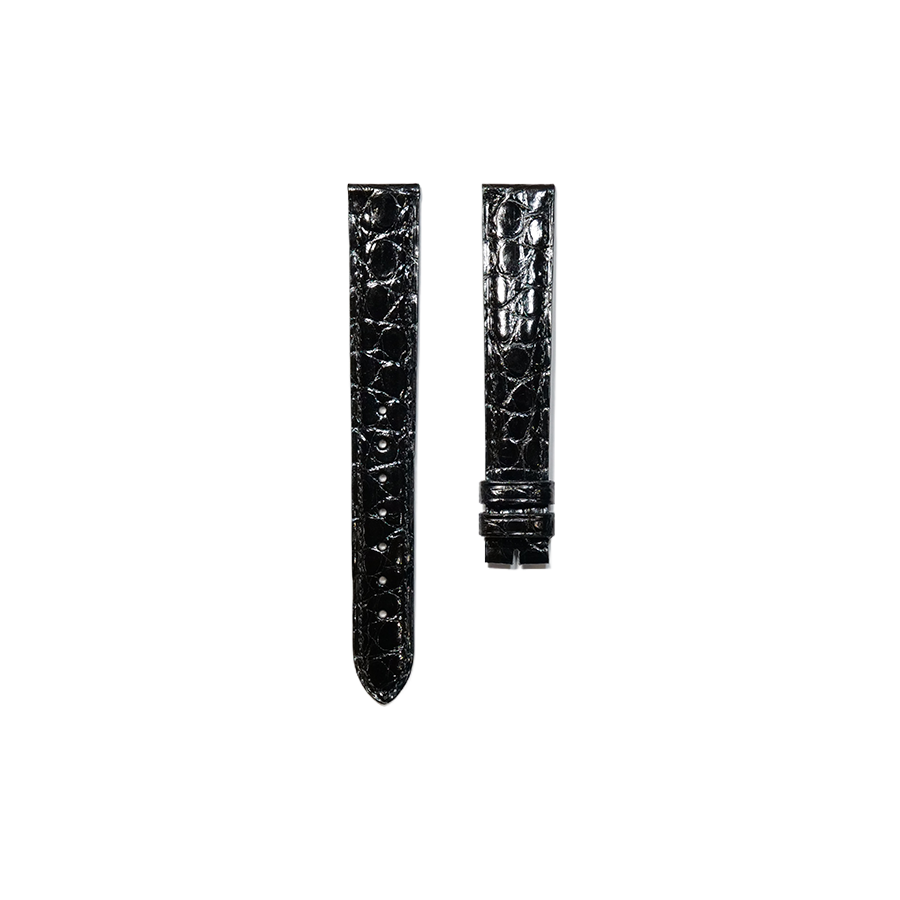 Cartier KD02 Crocodile Strap - Shiny Black