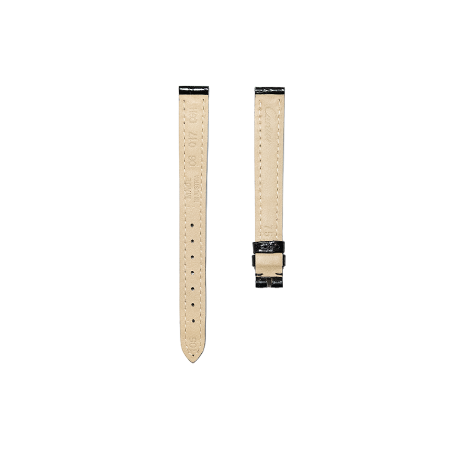 Cartier KD17 Crocodile Strap - Shiny Black