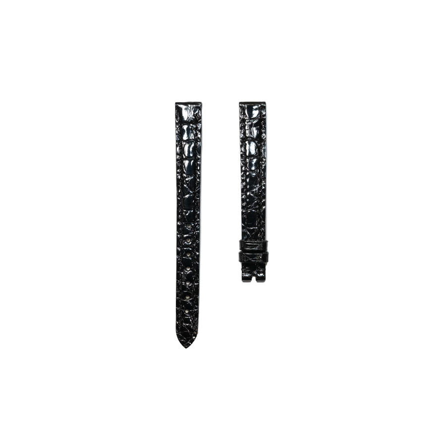 Cartier KD17 Crocodile Strap - Shiny Black