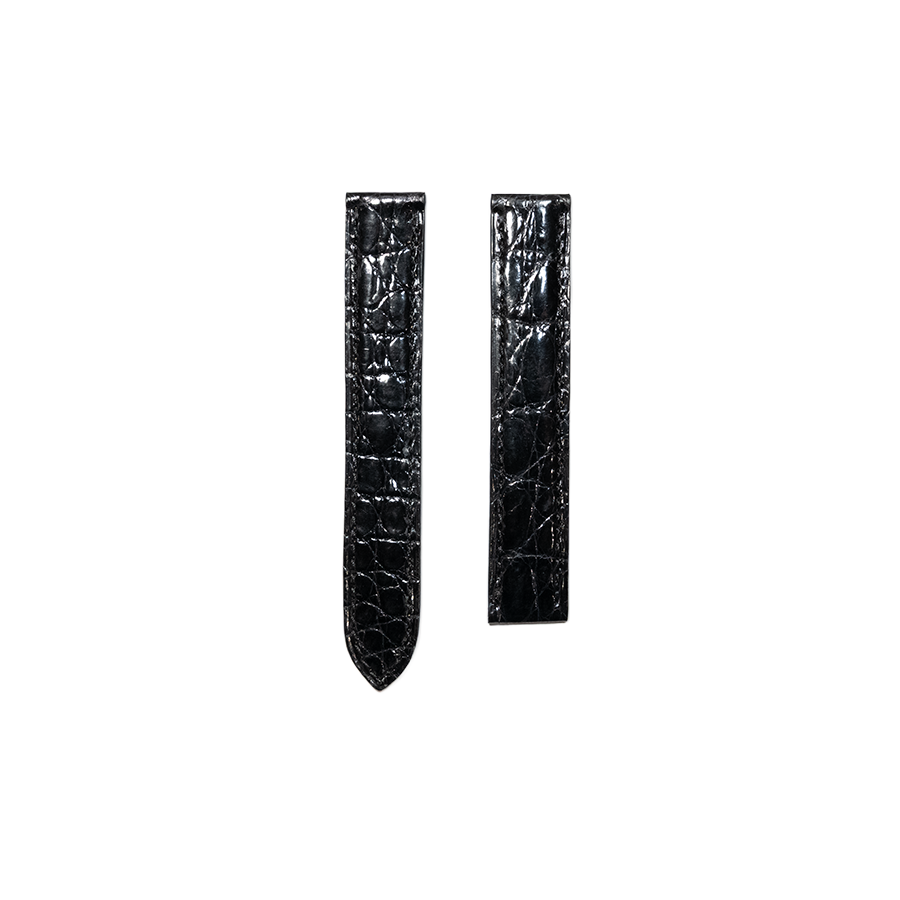 Cartier KD11 Caiman Strap - Shiny Black
