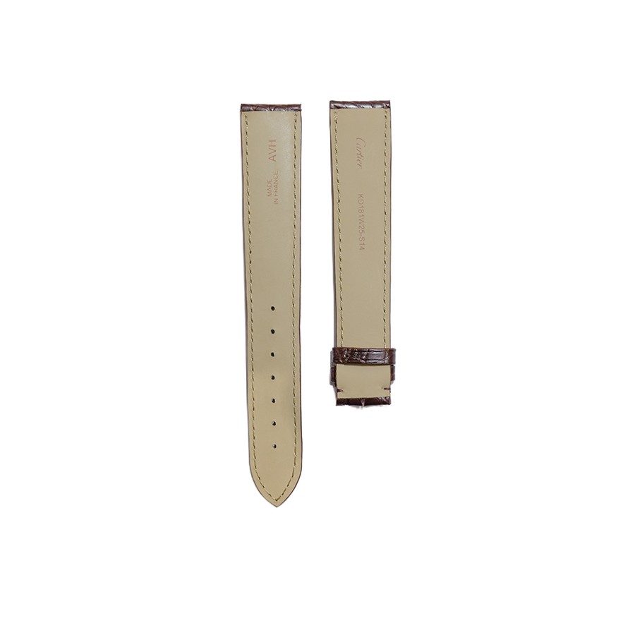 Cartier KD18 Crocodile Strap - Mat Dark Brown