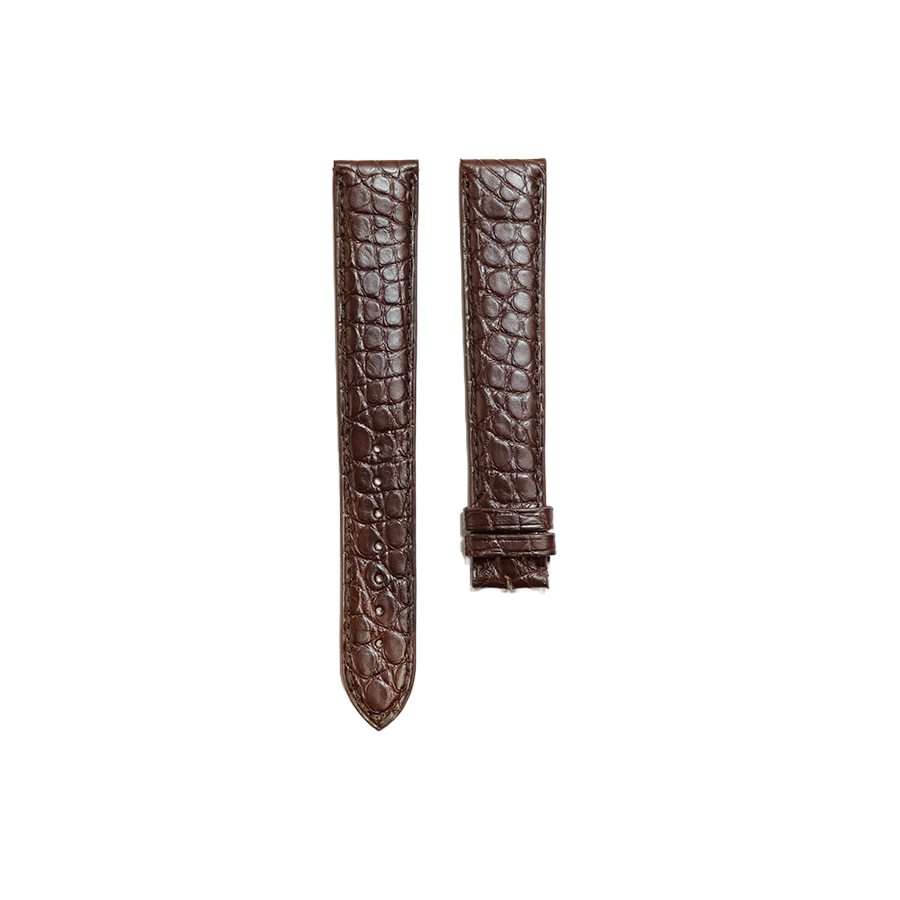 Cartier KD18 Crocodile Strap - Mat Dark Brown