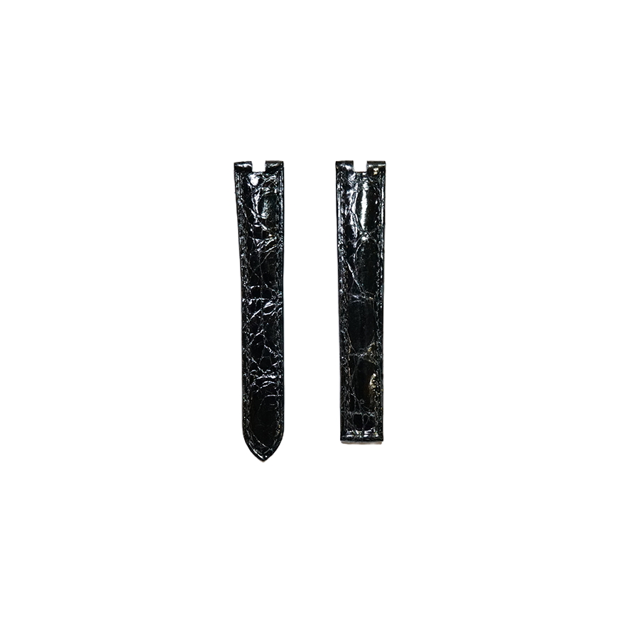Cartier KD24 Crocodile Strap - Shiny Black