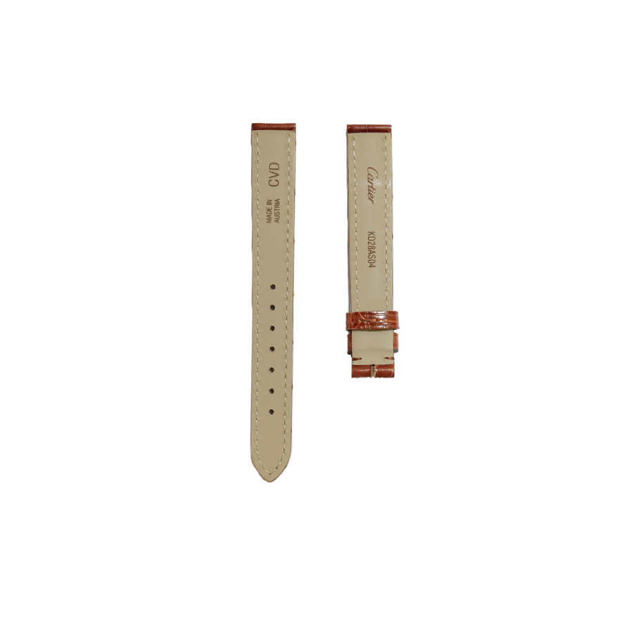 Cartier KD28 Alligator Strap - Shiny Brown