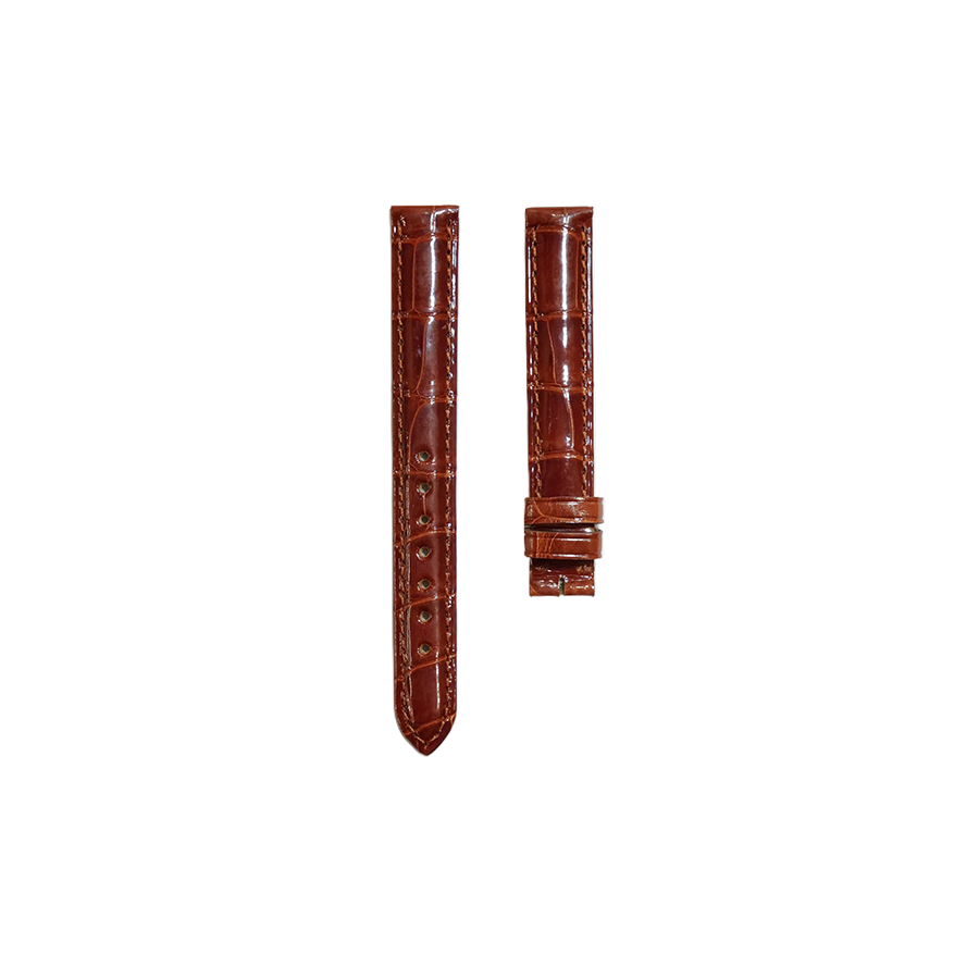 Cartier KD28 Alligator Strap - Shiny Brown