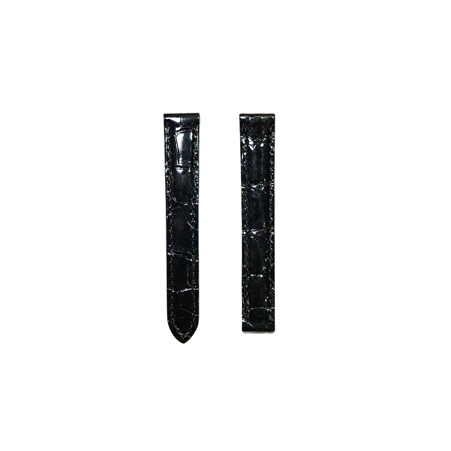 Cartier KD28 Alligator Strap - Shiny Black