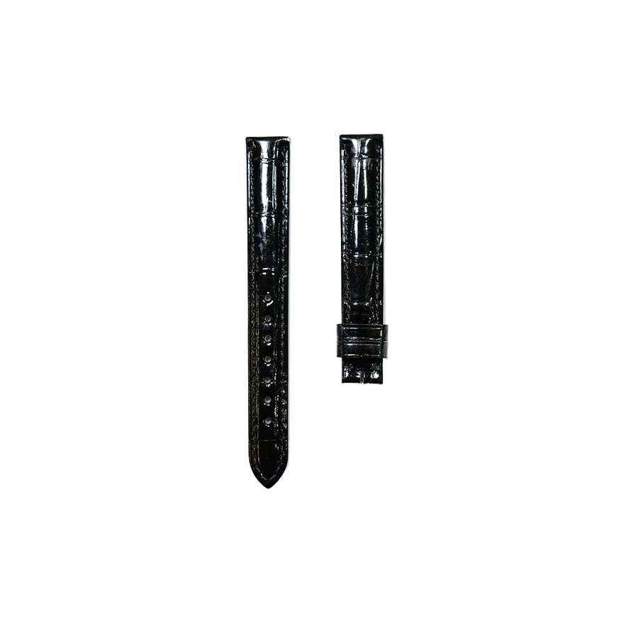 Cartier KD28 Alligator Strap - Shiny Black