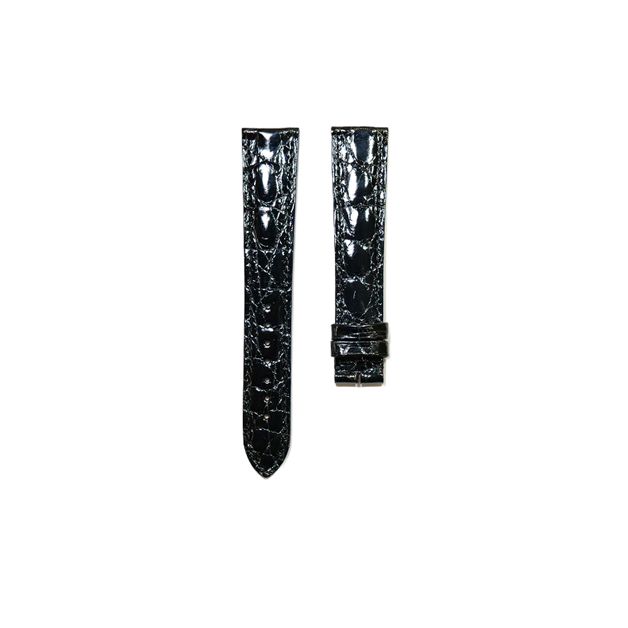 Cartier KD20 Crocodile Strap - Shiny Black