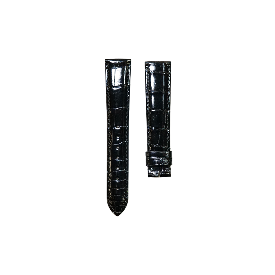 Cartier KD20 Alligator Strap - Shiny Black