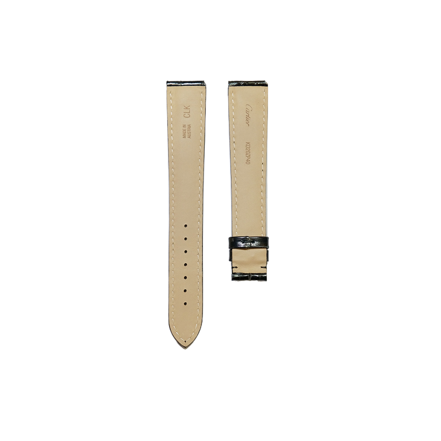 Cartier KD20 Alligator Strap - Shiny Black