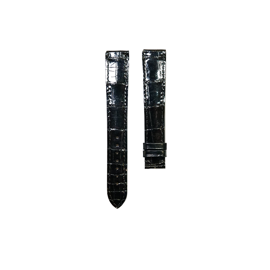 Cartier KD20 Alligator Strap - Shiny Black
