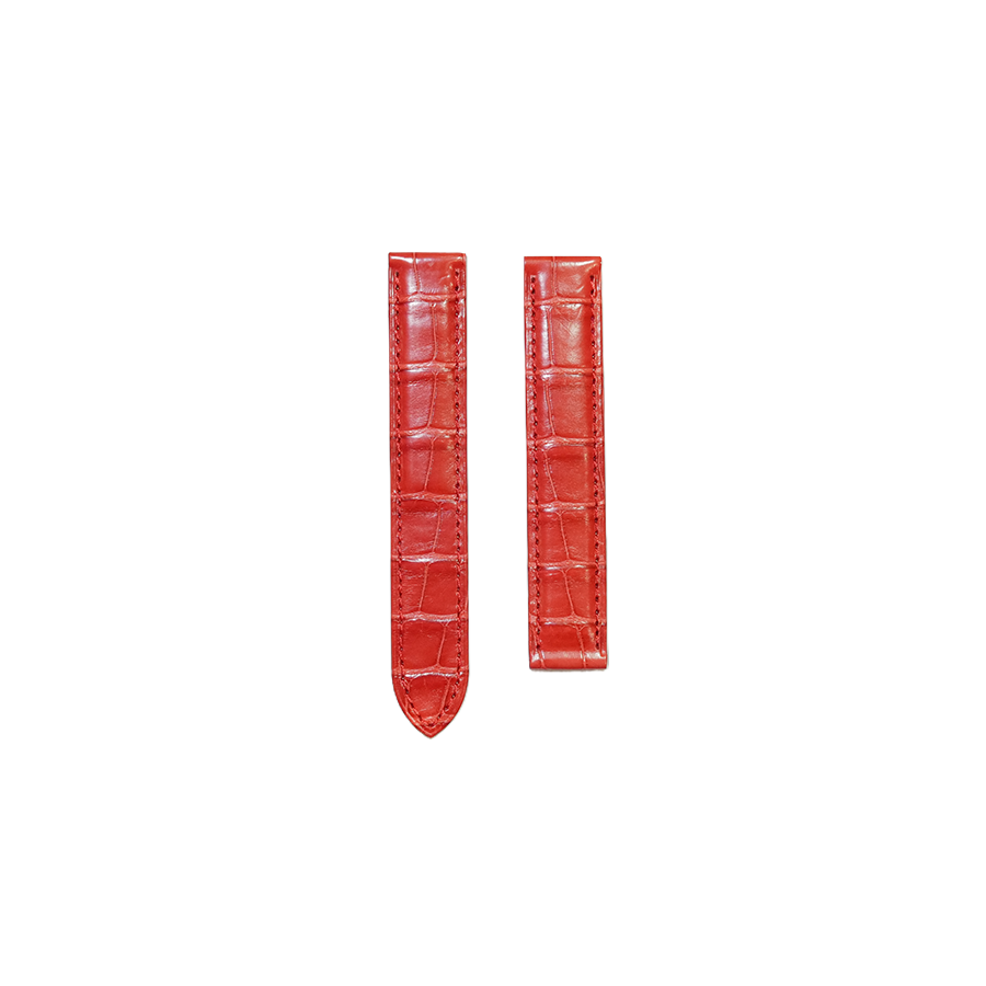 Cartier KD11 Alligator Strap - Rouge Mat